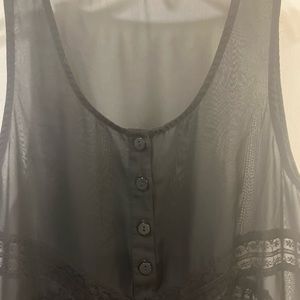 Sheer black tunic or short dress